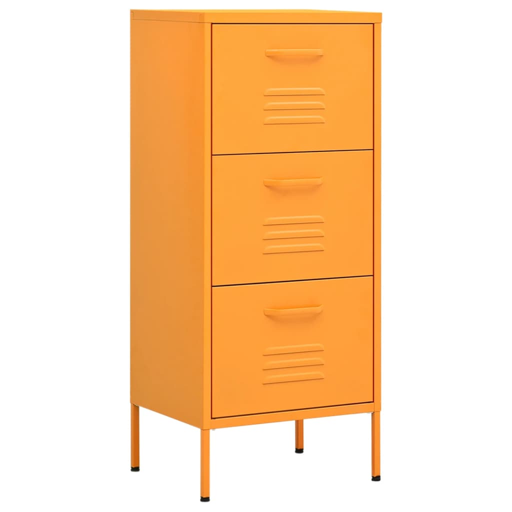 Image of vidaXL Storage Cabinet Mustard Yellow 42.5x35x101.5 cm Steel