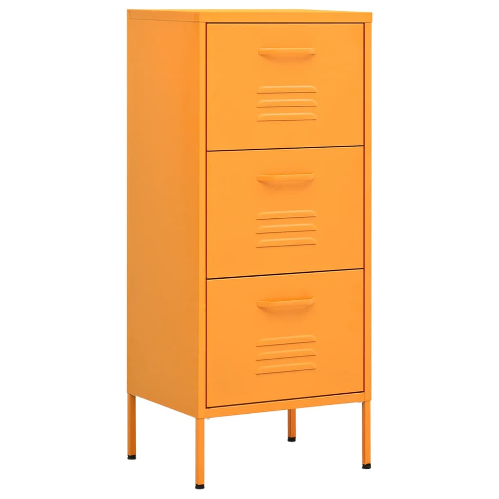 vidaXL Storage Cabinet Mustard Yellow 16.7"x13.8"x40" Steel-image-8720286564943