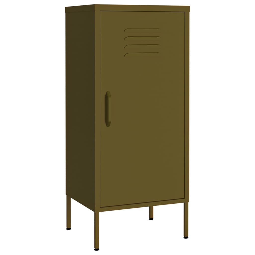 Image of vidaXL Storage Cabinet Olive Green 42.5x35x101.5 cm Steel