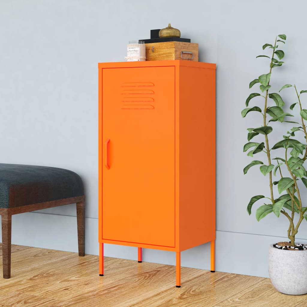 Úložná skříň oranžová 42,5 x 35 x 101,5 cm ocel