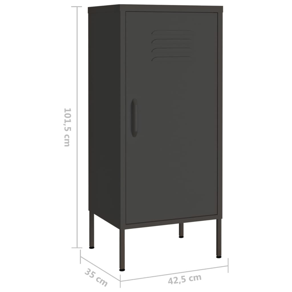 imagem de vidaXL Armário de arrumação aço 42,5x35x101,5 cm antracite9