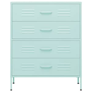 Komoda se zásuvkami mátová 80 x 35 x 101,5 cm ocel - obrázek 3