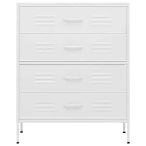 Komoda se zásuvkami bílá 80 x 35 x 101,5 cm ocel - obrázek 3