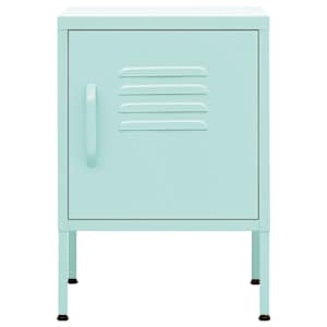 vidaXL Naktinis staliukas, mėtinės, 35x35x51cm, plienas