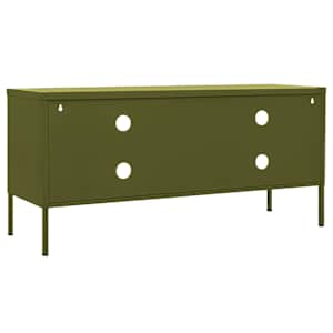 TV skříňka olivově zelená 105 x 35 x 50 cm ocel - obrázek 5