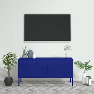 TV skříňka námořnicky modrá 105 x 35 x 50 cm ocel - obrázek 1