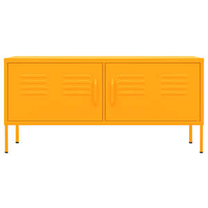 TV skříňka hořčicově žlutá 105 x 35 x 50 cm ocel - obrázek 3