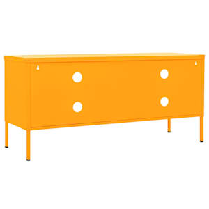 TV skříňka hořčicově žlutá 105 x 35 x 50 cm ocel - obrázek 5