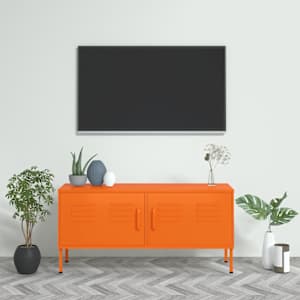 TV skříňka oranžová 105 x 35 x 50 cm ocel - obrázek 1