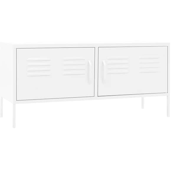 vidaXL telerikapp, valge, 105 x 35 x 50 cm, teras