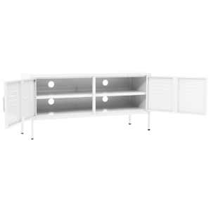 TV skříňka bílá 105 x 35 x 50 cm ocel - obrázek 6