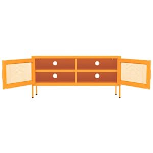 TV skříňka hořčicově žlutá 105 x 35 x 50 cm ocel - obrázek 6