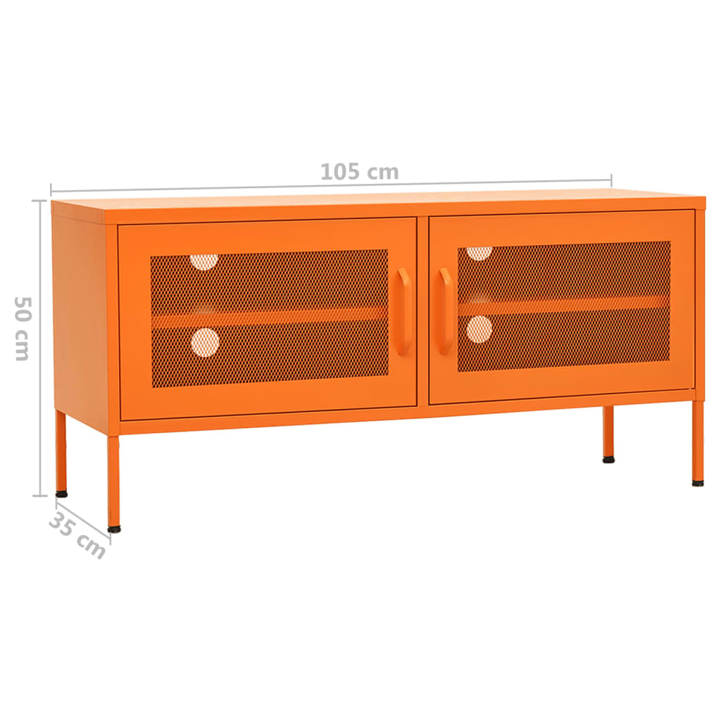 TV-Schrank Orange 105x35x50 cm Stahl | Stepinfit.de