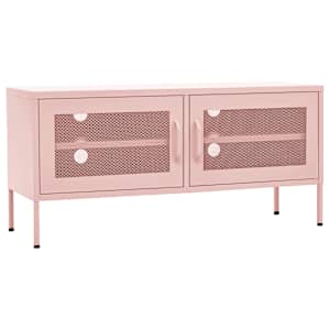 TV skříňka růžová 105 x 35 x 50 cm ocel - obrázek 2