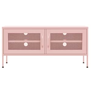 TV skříňka růžová 105 x 35 x 50 cm ocel - obrázek 3