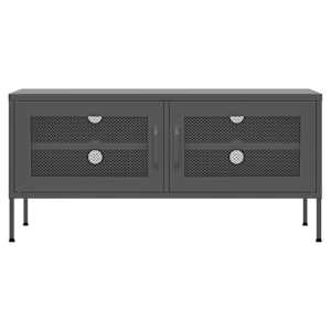 TV skříňka antracitová 105 x 35 x 50 cm ocel - obrázek 3