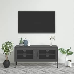 TV skříňka antracitová 105 x 35 x 50 cm ocel - obrázek 1