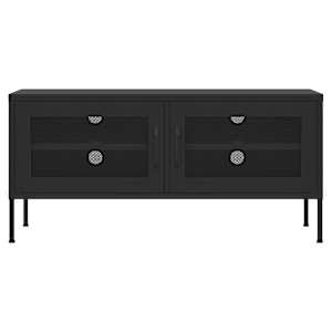 TV skříňka černá 105 x 35 x 50 cm ocel - obrázek 3