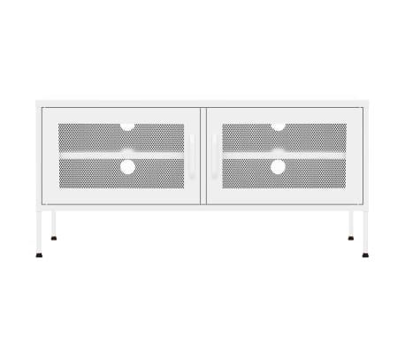 vidaXL Tv-meubel 105x35x50 cm staal wit