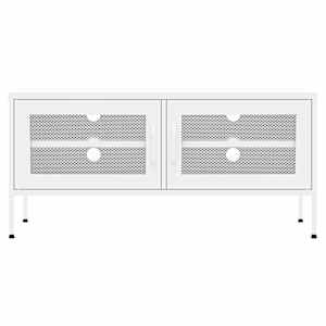 vidaXL Tv-meubel 105x35x50 cm staal wit