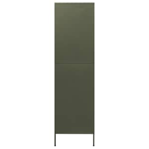 Šatní skříň olivově zelená 90 x 50 x 180 cm ocel - obrázek 4