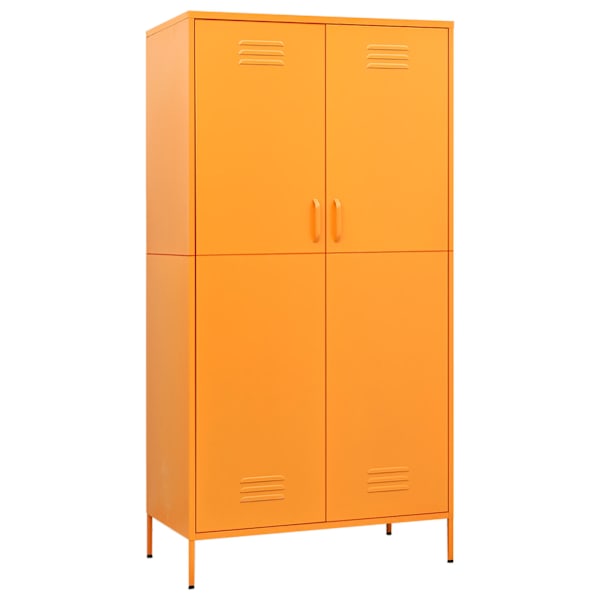vidaXL garderoob, sinepikollane, 90 x 50 x 180 cm, teras