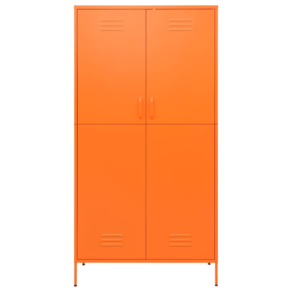 Thumbnail - vidaXL Kleiderschrank Orange 90x50x180 cm Stahl
