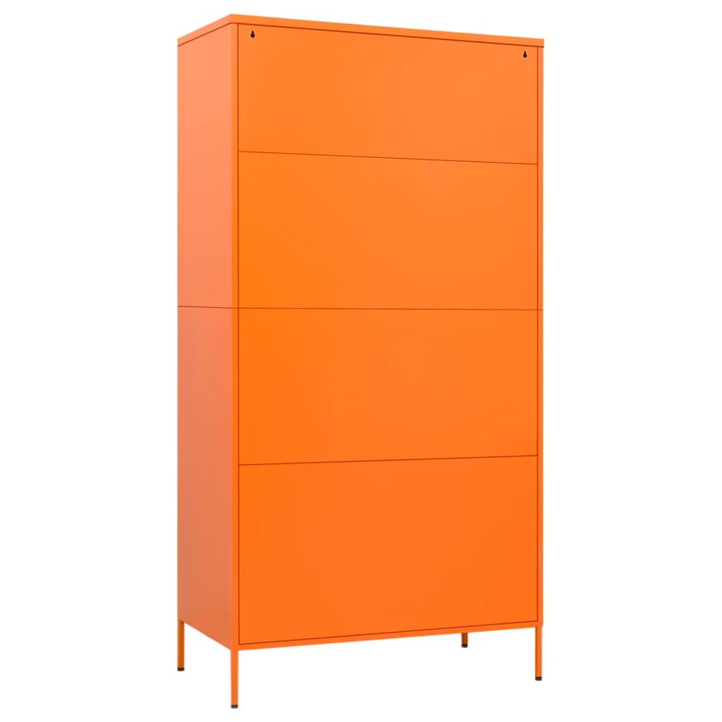 Narancssárga acél Ruhásszekrény 90 x 50 x 180 cm 