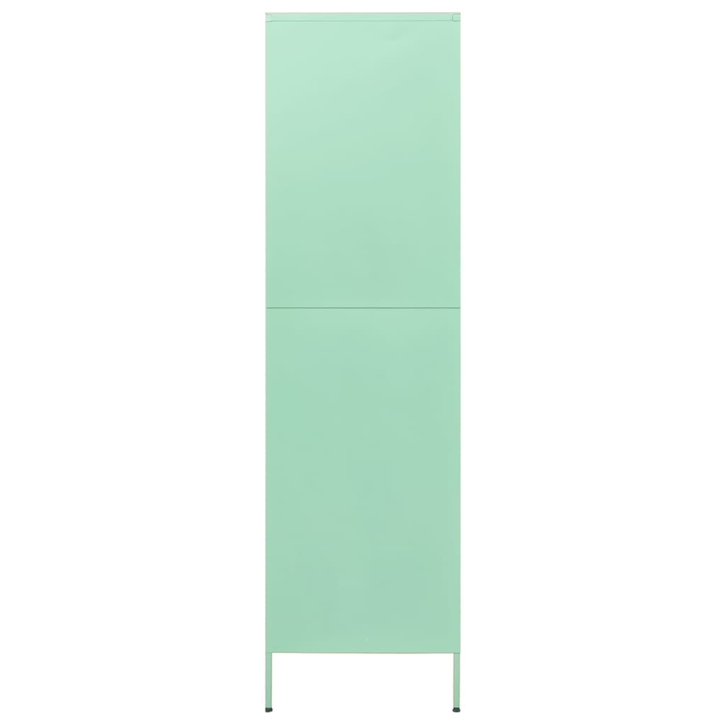 Mentazöld acél ruhásszekrény 90 x 50 x 180 cm 