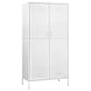 vidaXL garderoob, valge, 90 x 50 x 180 cm, teras