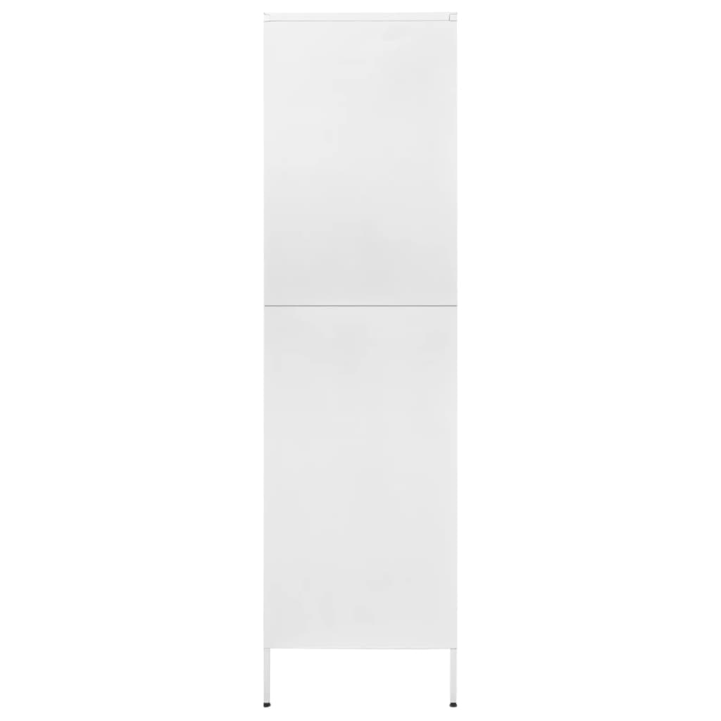 Šatní skříň bílá 90 x 50 x 180 cm ocel