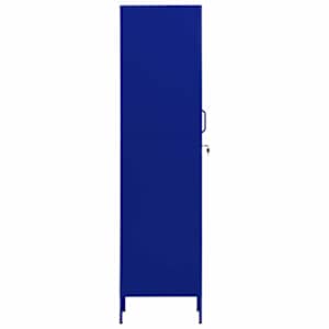Uzamykatelná skříň námořnická modř 35 x 46 x 180 cm ocel - obrázek 4