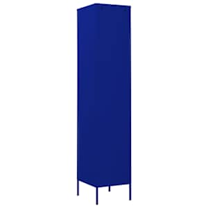 Uzamykatelná skříň námořnická modř 35 x 46 x 180 cm ocel - obrázek 5