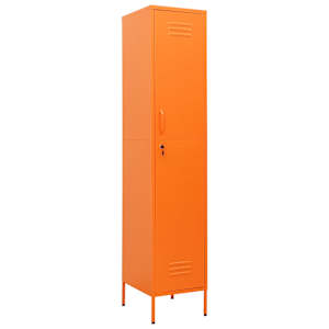 vidaXL lukustatav hoiukapp, oranž, 35 x 46 x 180 cm, teras