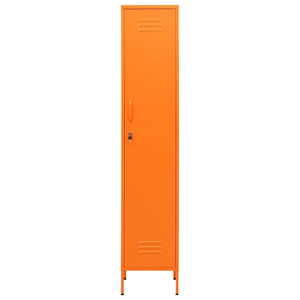 

vidaXL Lockerkast 35x46x180 cm staal oranje