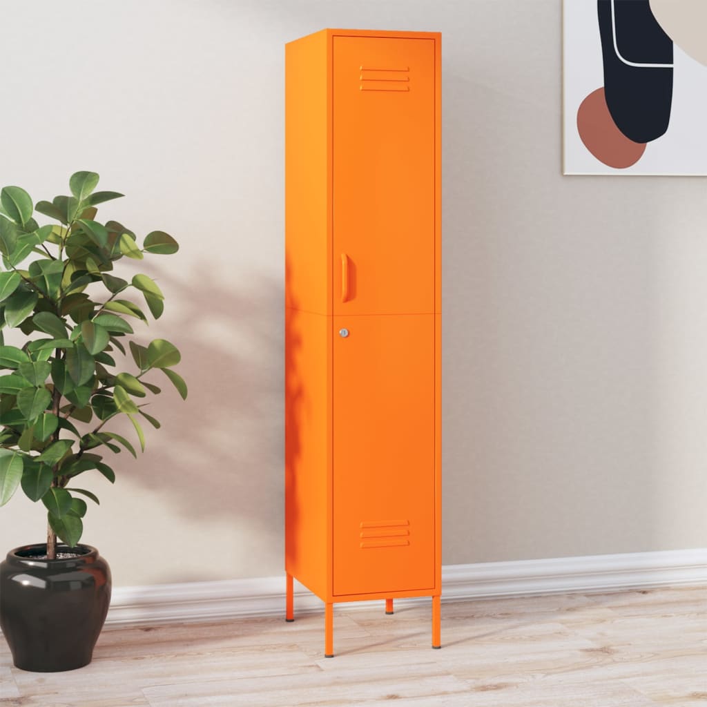 vidaXL Dulap de vestiar, portocaliu, 35x46x180 cm, oțel vidaXL