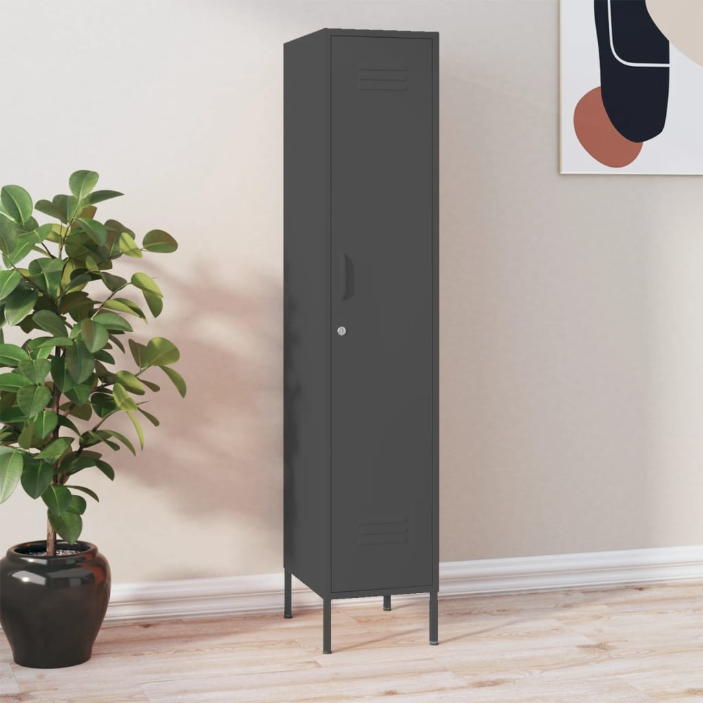 vidaXL Locker Cabinet Anthracite 35x46x180 cm Steel