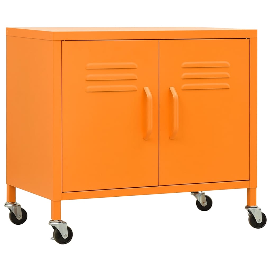 vidaXL Úložná skříň oranžová 60 x 35 x 56 cm ocel