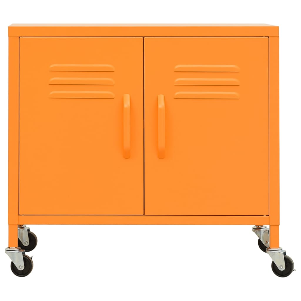 narancssárga acél tárolószekrény 60 x 35 x 56 cm