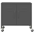 VidaXL Armoire Jardin 1 Étagère Gris/Noir 35x40x85 Cm – Rangement Outils, Patio, Extérieur En PVC & PP Robuste Avec Serrure – Stockage Étanche & Compact