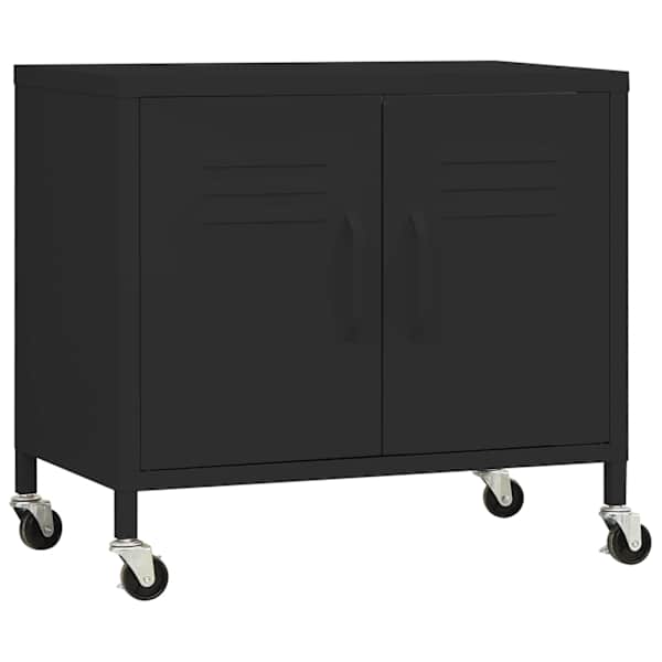 vidaXL hoiukapp, must, 60x35x56 cm, teras