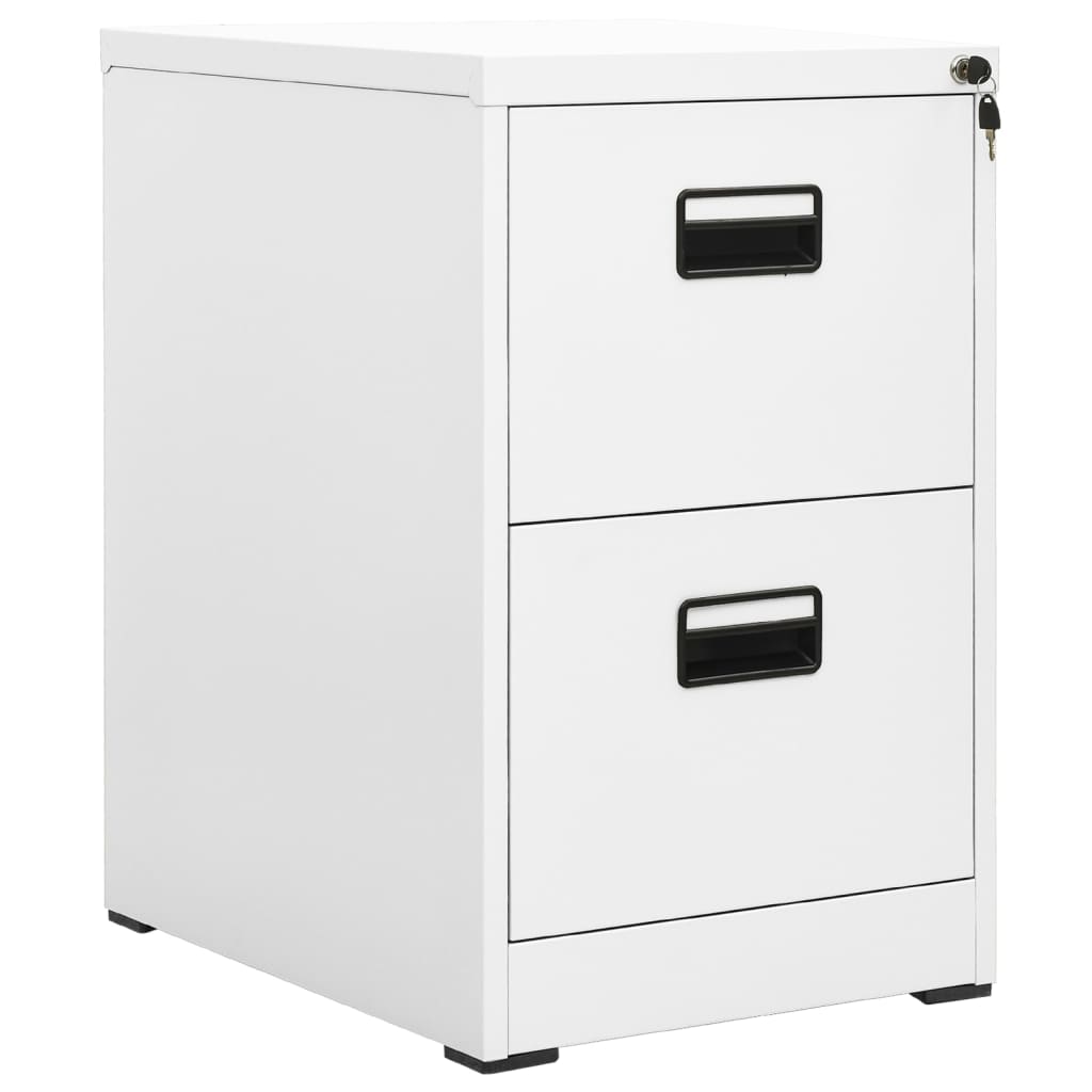 vidaXL Arkistokaappi valkoinen 46x62x72,5 cm teräs