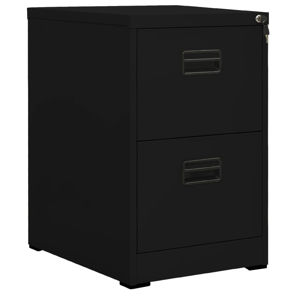 vidaXL Aktenschrank Schwarz 46x62x72,5 cm Stahl