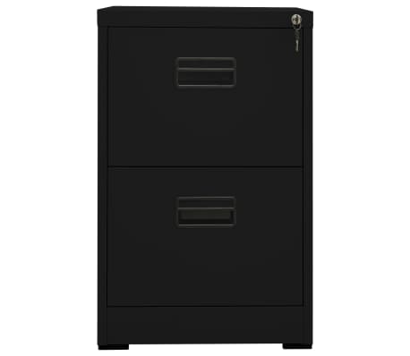 vidaXL Classeur Noir 46x62x72,5 cm Acier