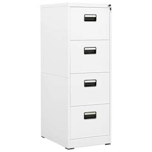 Arhivska omarica bela 46x62x133 cm jeklo