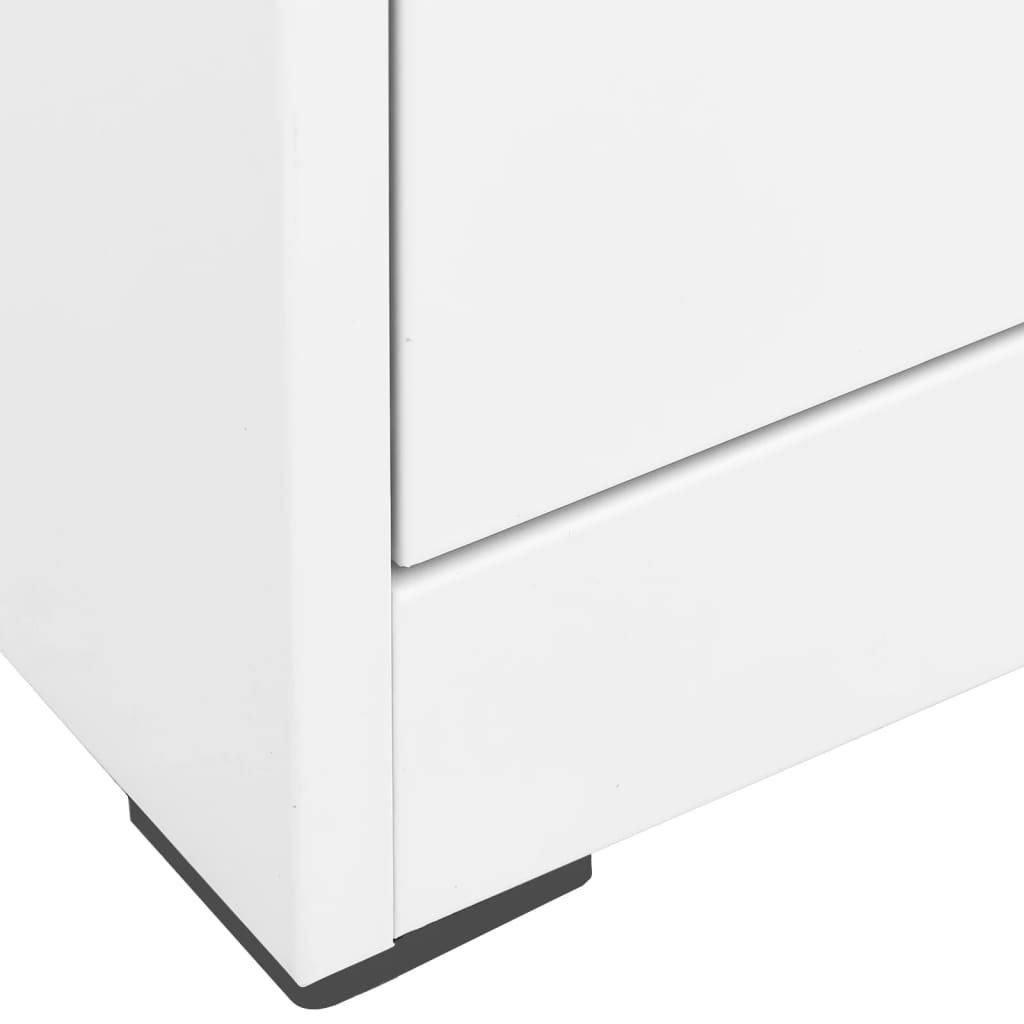 Fehér acél irattartó szekrény 46 x 62 x 133 cm 