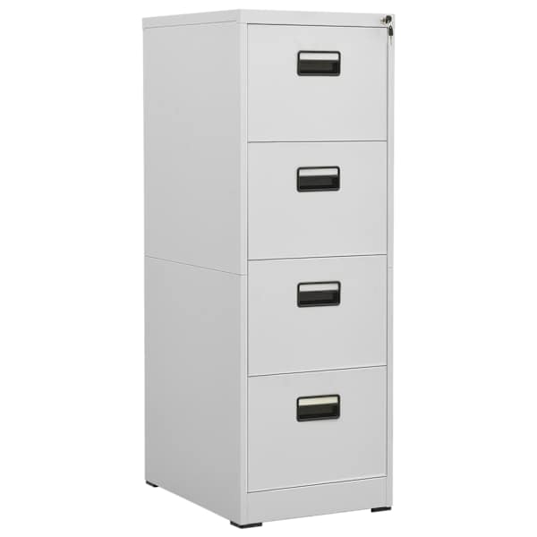 vidaXL failikapp, helehall, 46 x 26 x 133 cm, teras