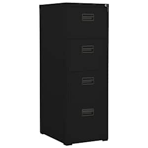 Arhivska omarica črna 46x62x133 cm jeklo