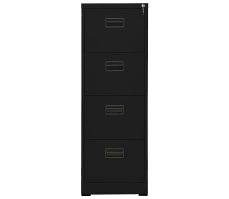 vidaXL Kancelářská skříň černá 46 x 62 x 133 cm ocel