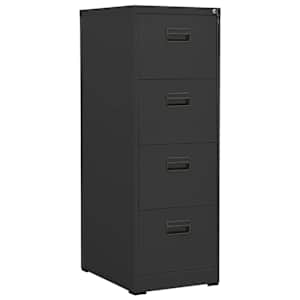 Arhivska omarica antracitna 46x62x133 cm jeklo